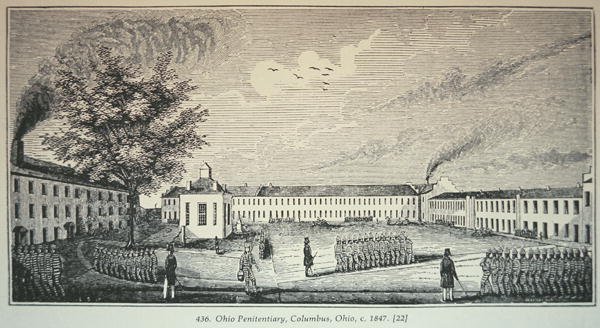 Ohio Penitentiary, Columbus, Ohio, ca 1847 (gravyr) av American School