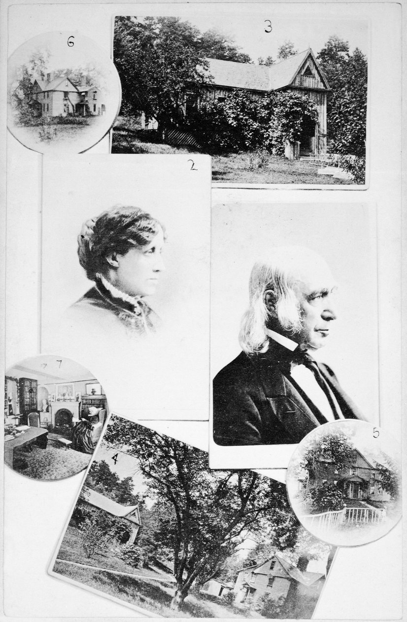 Bilder på familjen Alcott och deras hem av American School