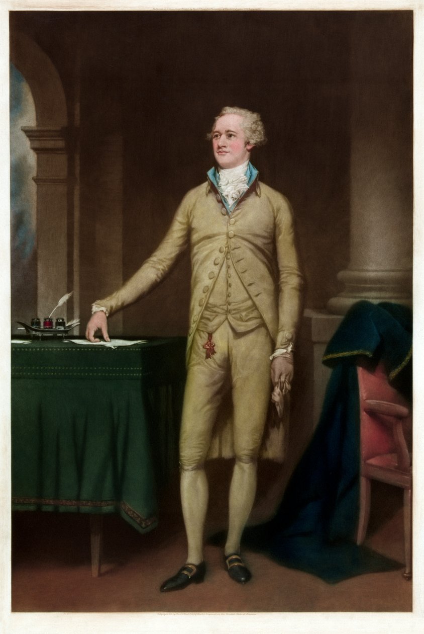 Porträtt av Alexander Hamilton av American School
