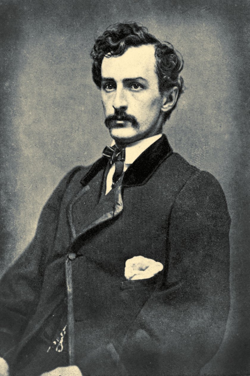 Porträtt av John Wilkes Booth, ca 1860 av American School