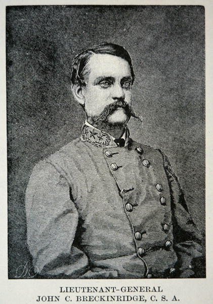 Porträtt av generallöjtnant John Breckinridge (litho) av American School