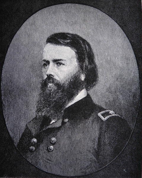 Porträtt av generalmajor John Pope (litho) av American School