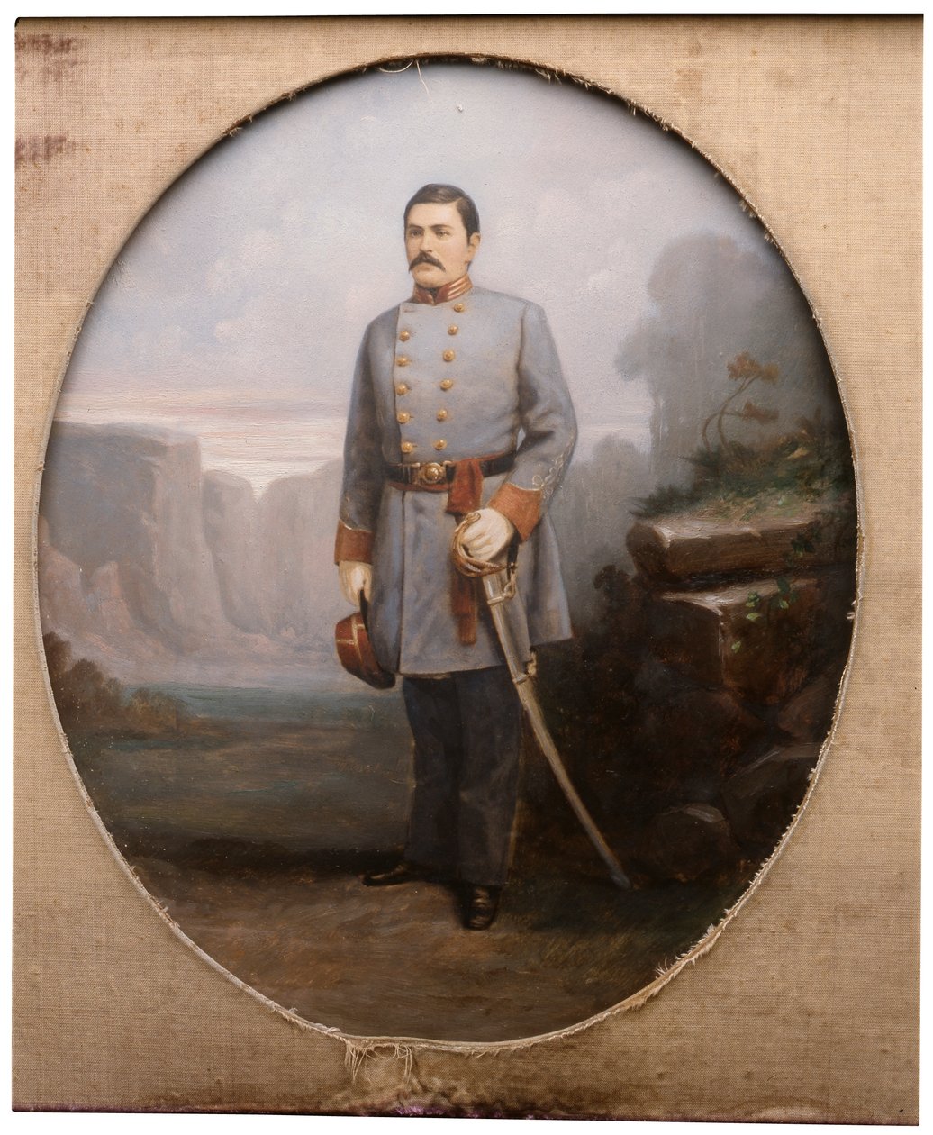 Porträtt av major William Preston (olja på duk) av American School