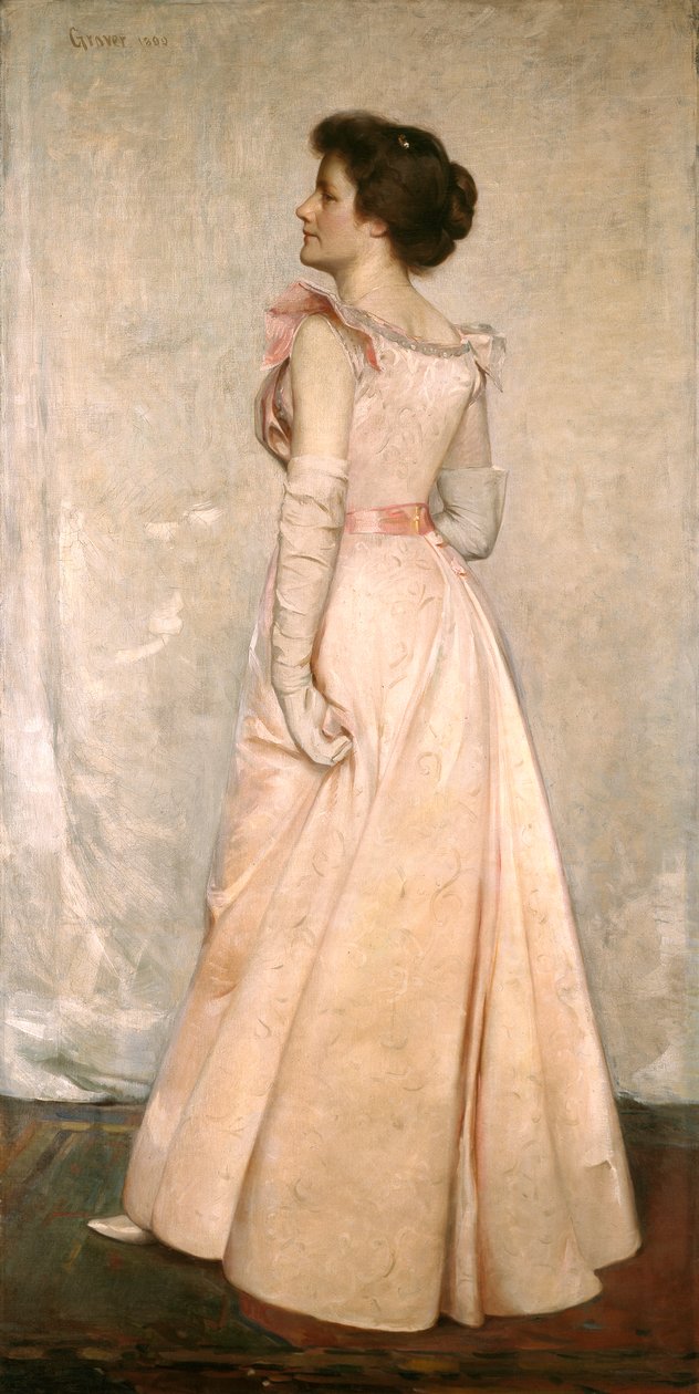 Porträtt av Mrs Oliver Dennett Grover av American School