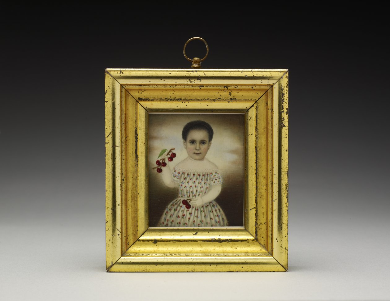 Portrait of a Young Girl, ca 1846 (akvarell på elfenben, trä och glas) av American School