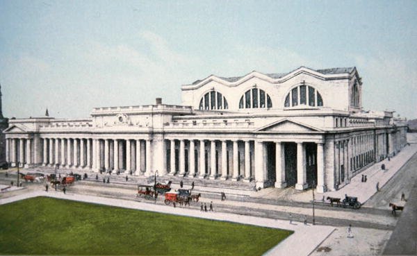 Vykort från Pennsylvania Station, New York City av American School