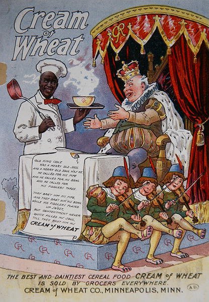Affisch som reklamerar "Cream of Wheat" spannmål av American School
