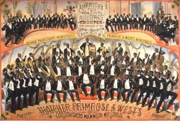 Affisch för "Consolidated Mammoth Minstrels" med "George Thatcher