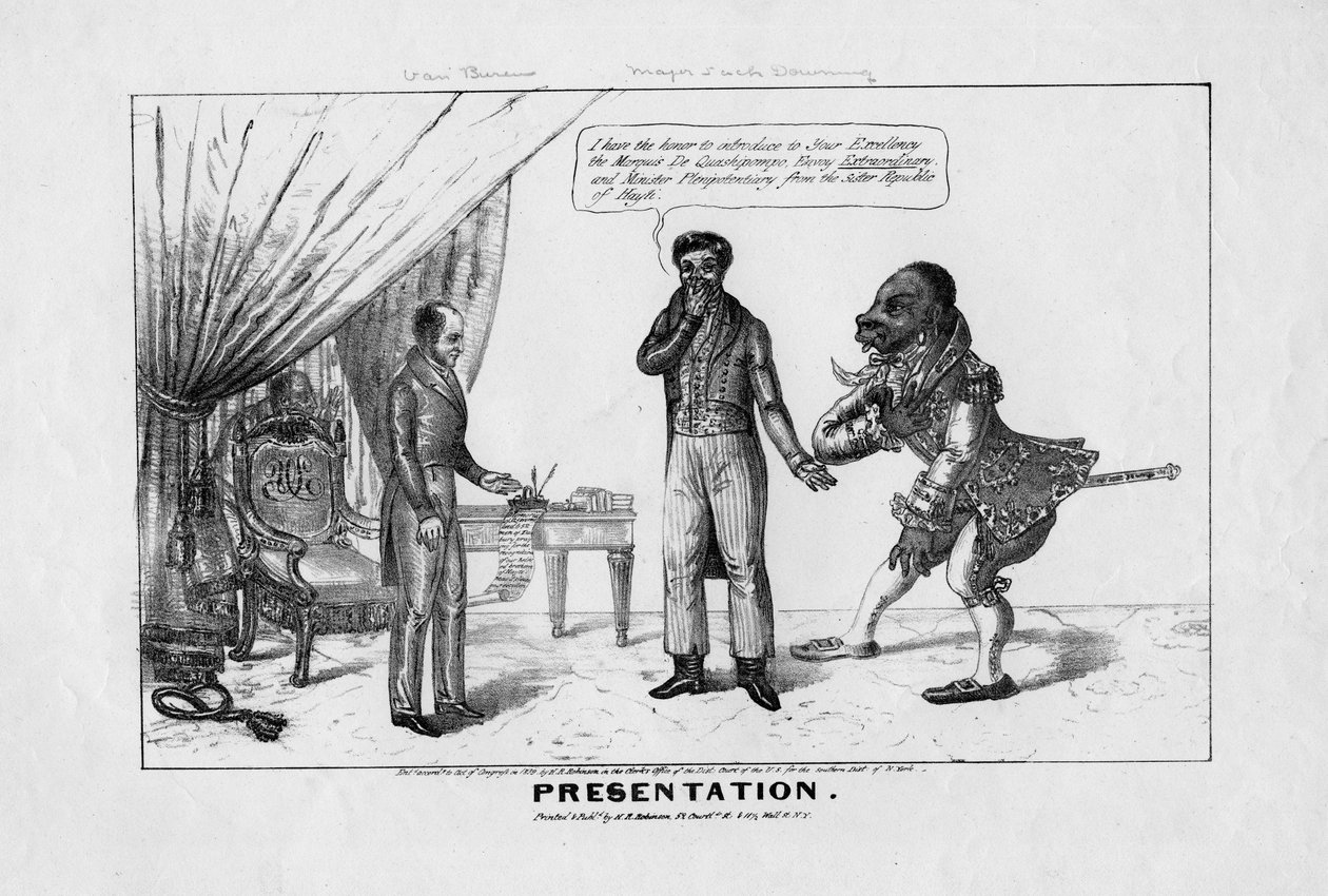 Presentation, publicerad av H R Robinson, New York, 1839 av American School