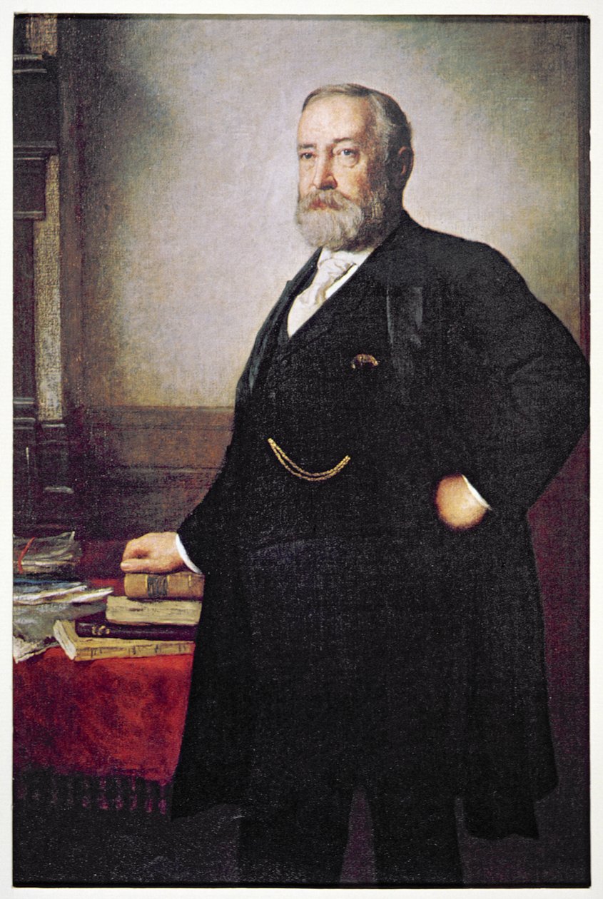 President Benjamin Harrison (1833-1901) valaffisch av American School