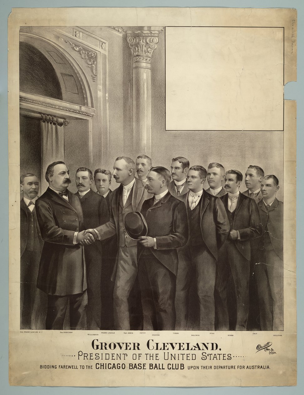 President Grover Cleveland och Chicago Base Ball Club av American School