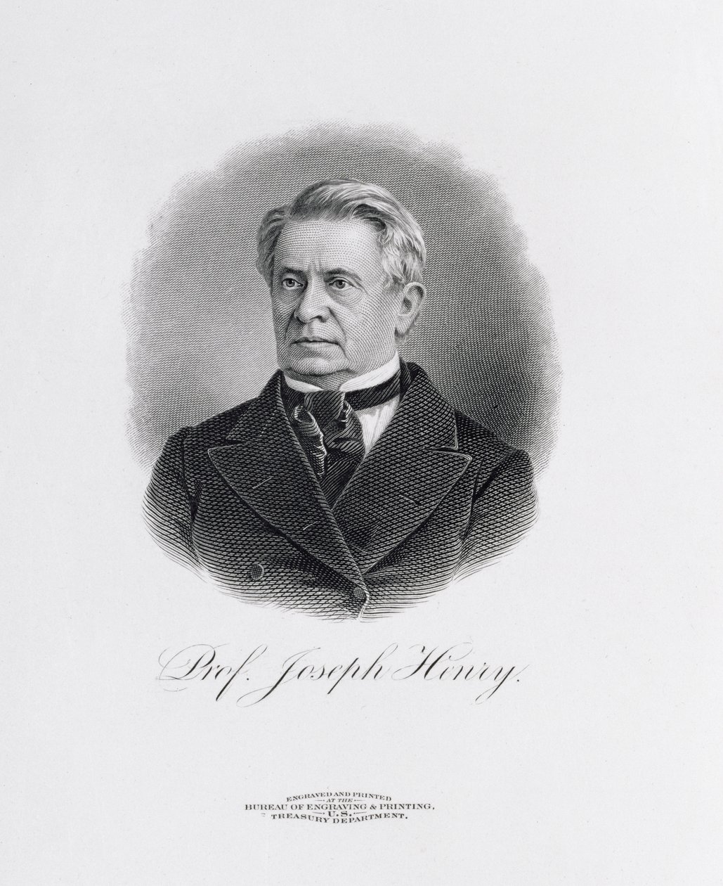 Professor Joseph Henry (1797-1878) från en frontispice till A Memorial of Joseph Henry, Washington, 1880 av American School
