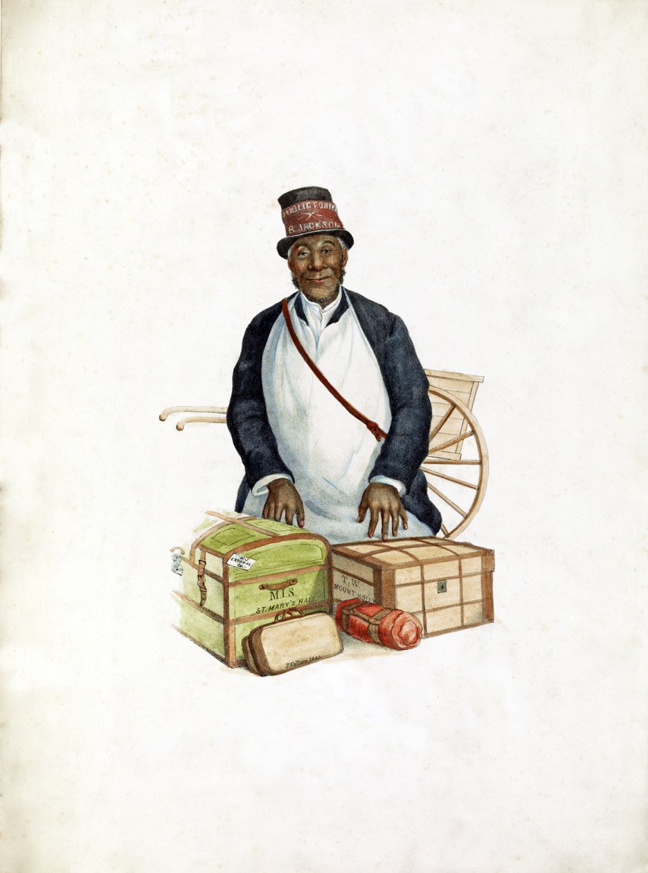 Public Porter B. Jackson, pub. 1883 (handfärgad gravyr) av American School