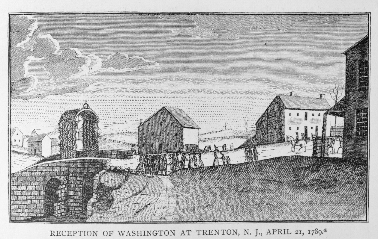 Mapokezi ya Washington huko Trenton, New Jersey, Aprili 21, 1789, kutoka 