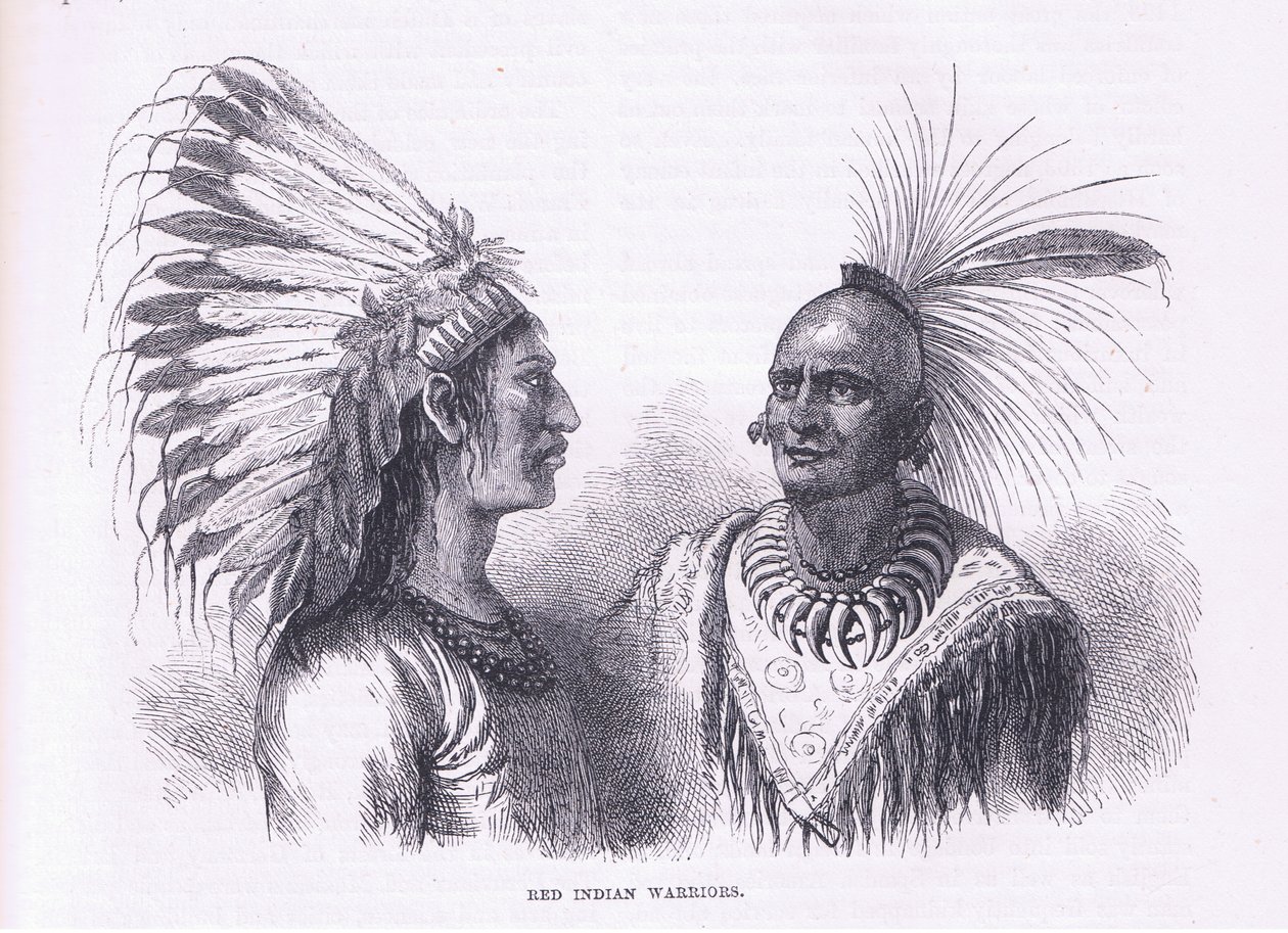 Red Indian warriors, illustration från Cassell