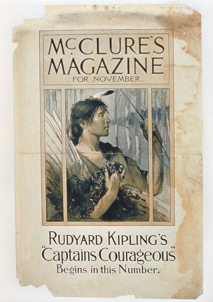 Rudyard Kiplings kapten Courageous i novemberupplagan av Mcclure