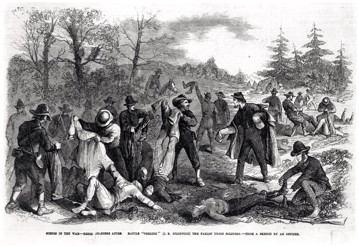 Scener i kriget: Rebel Soldiers after Battle 