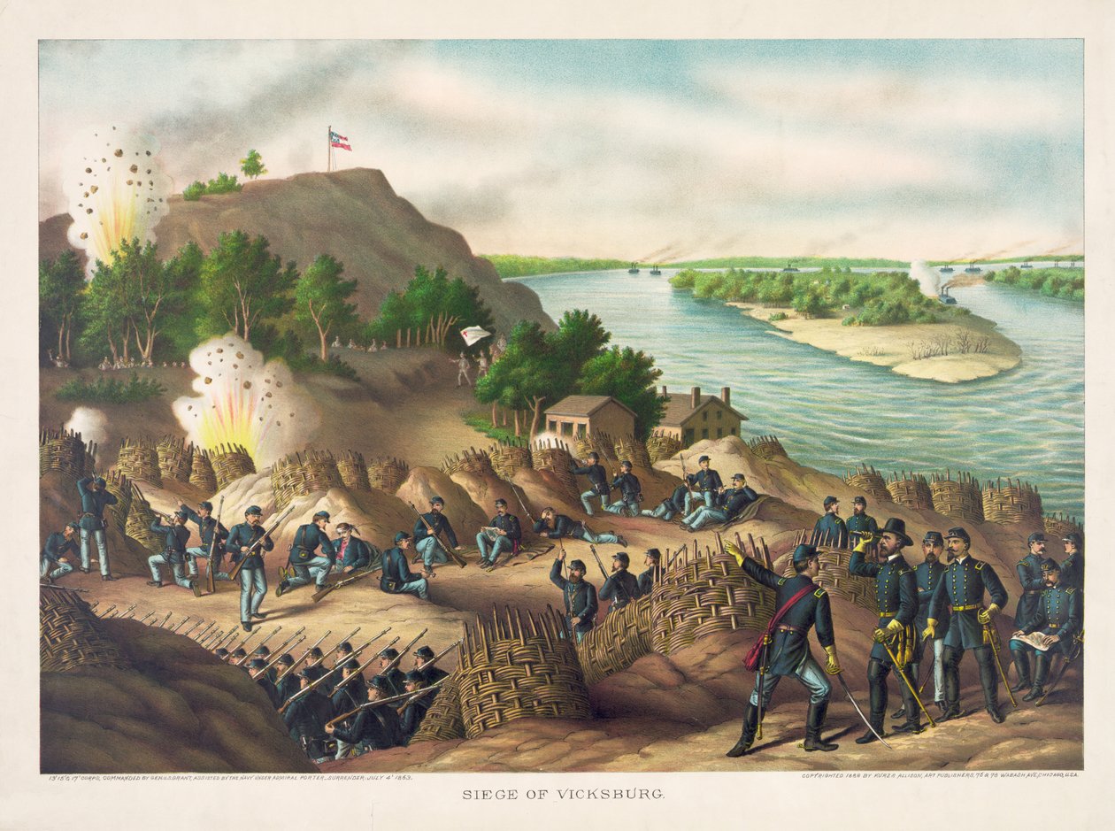 Siege of Vicksburg--Surrender, 4 juli 1863, pub. 1888. av American School