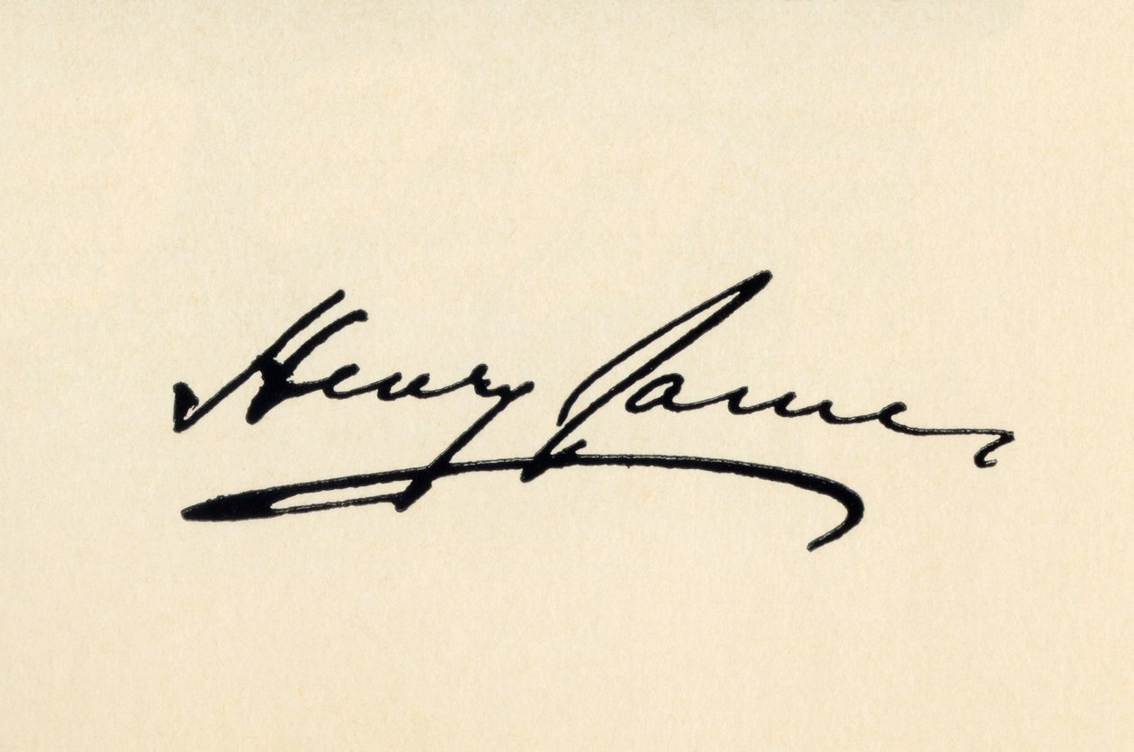Signatur av Henry James av American School
