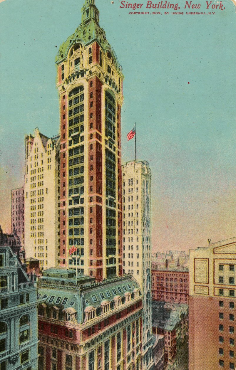 Singer Building, New York, ca 1900-09 av American School