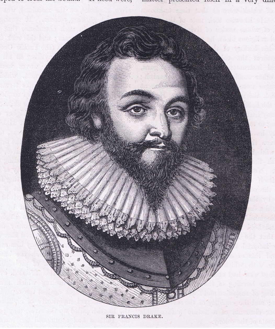 Sir Francis Drake, illustration från Cassell