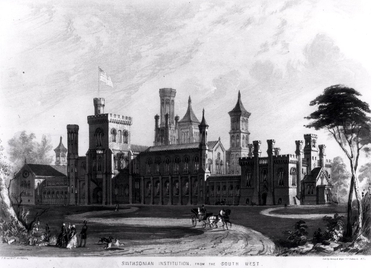 Smithsonian Institution från sydväst, från 