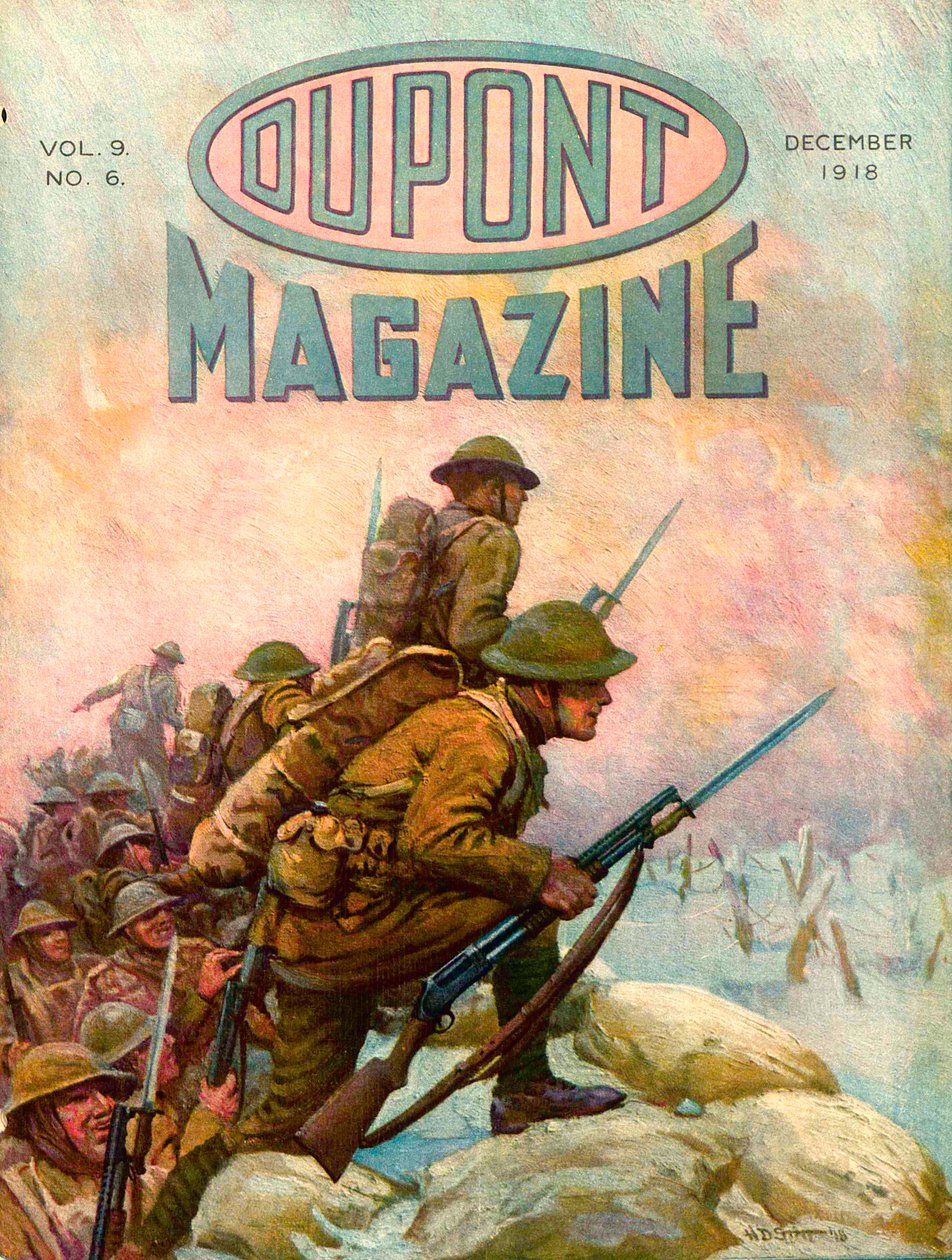 Soldiers in the Trenches, framsidan av DuPont Magazine, december 1918 av American School