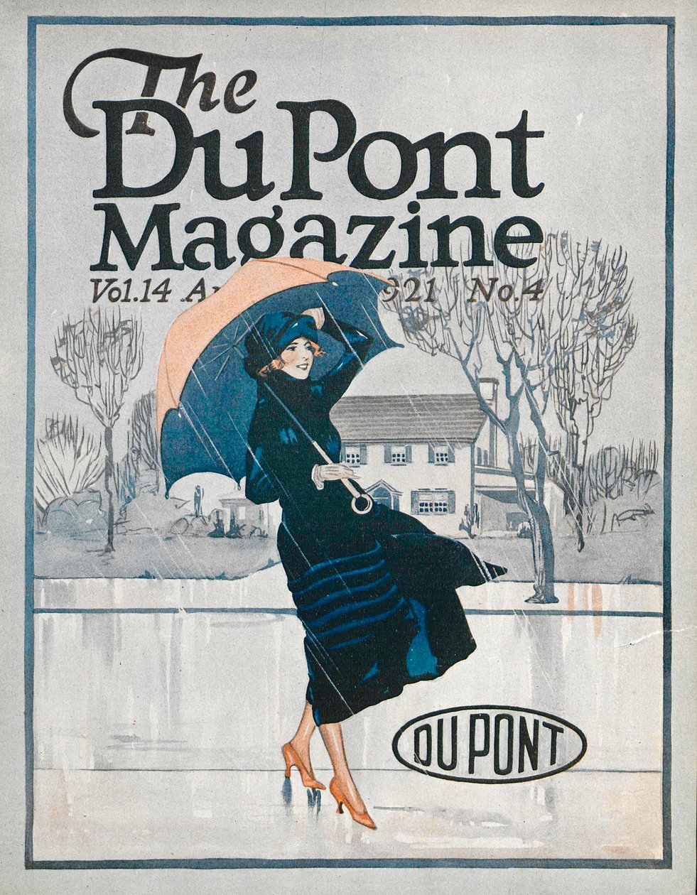 Something New in Sportswear, framsidan av DuPont Magazine, april 1921 av American School