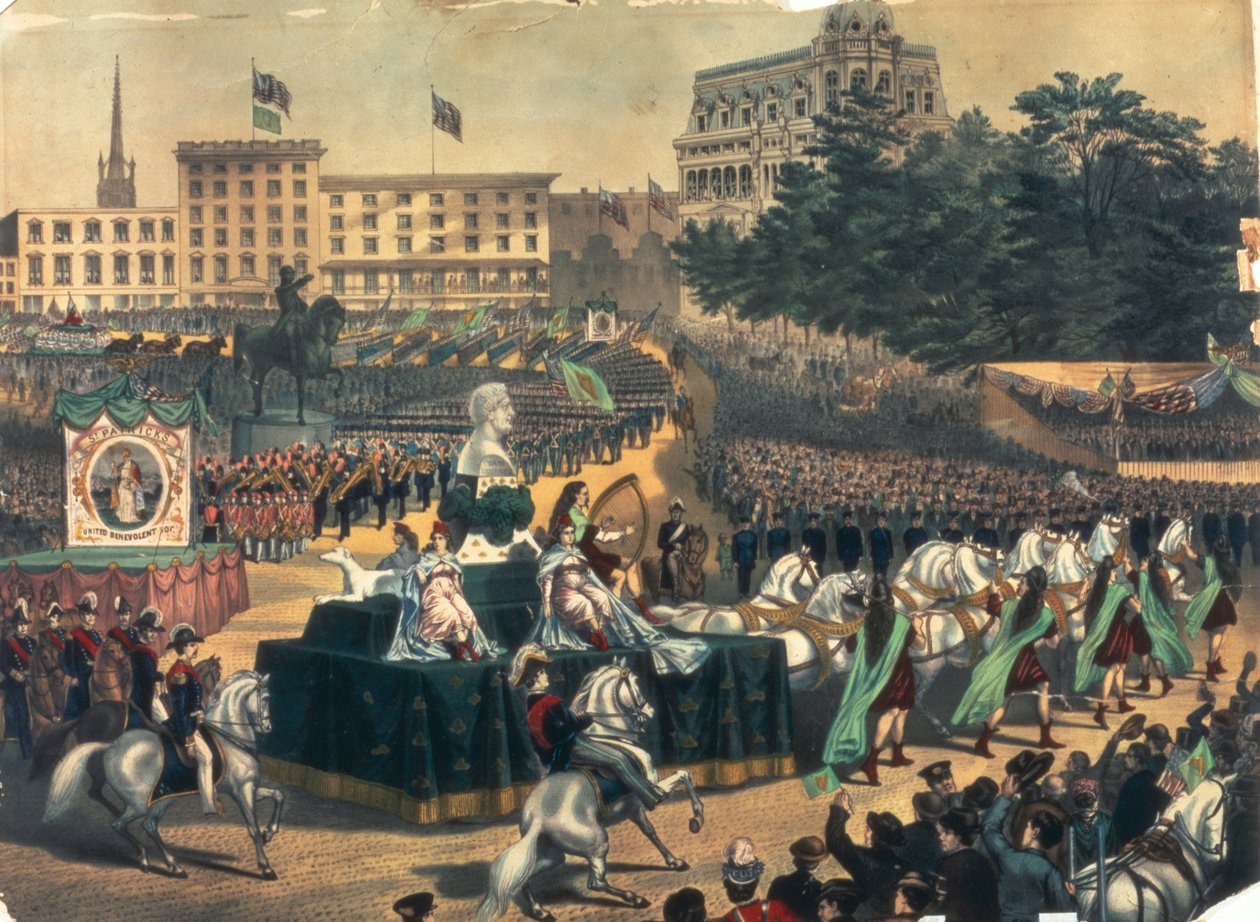 St Patricks Day Parade i Amerika, Union Square, 1870-talet av American School