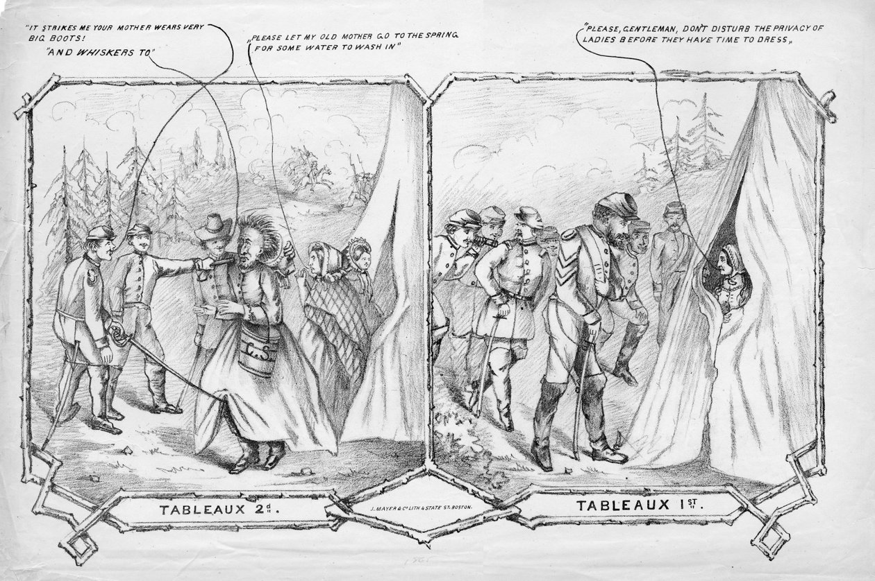 Tableaux 2nd, Tableaux 1st, publicerad av J. Mayer & Co. Lith., Boston, ca. 1865 av American School