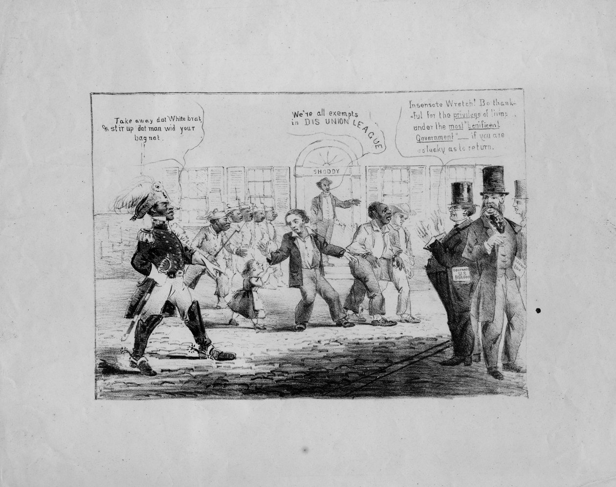 [Take away dat white brat], c.1867, av American School