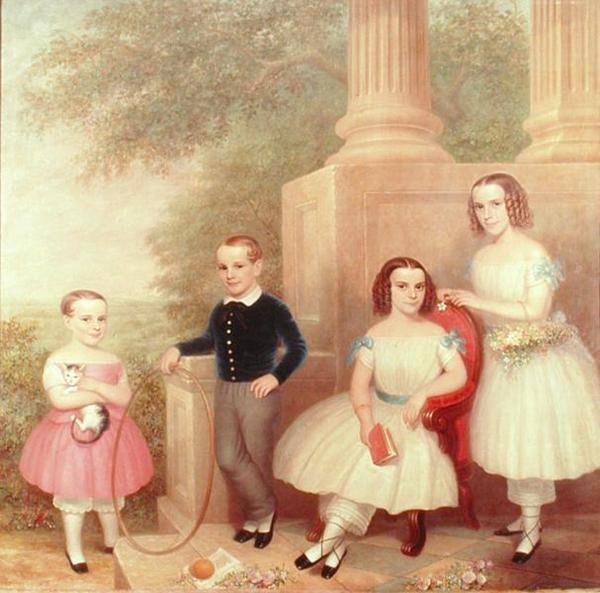 The Abeel Children, ca 1852-55 (olja på duk) av American School