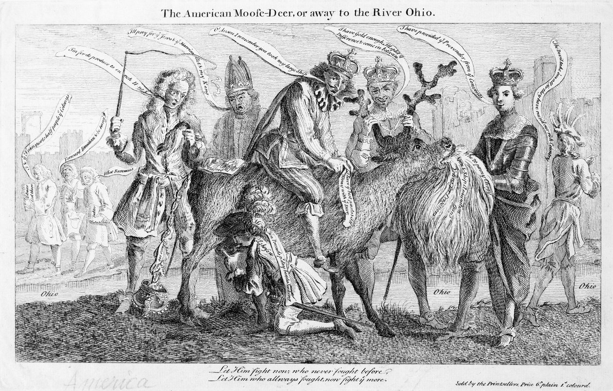 American-Moose Deer eller, bort till floden Ohio av American School