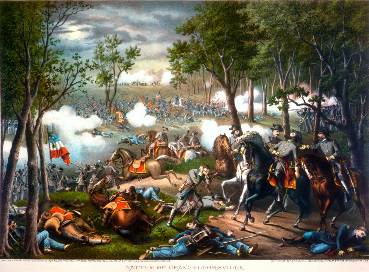 Slaget vid Chancellorsville, Virginia, 1863 av American School