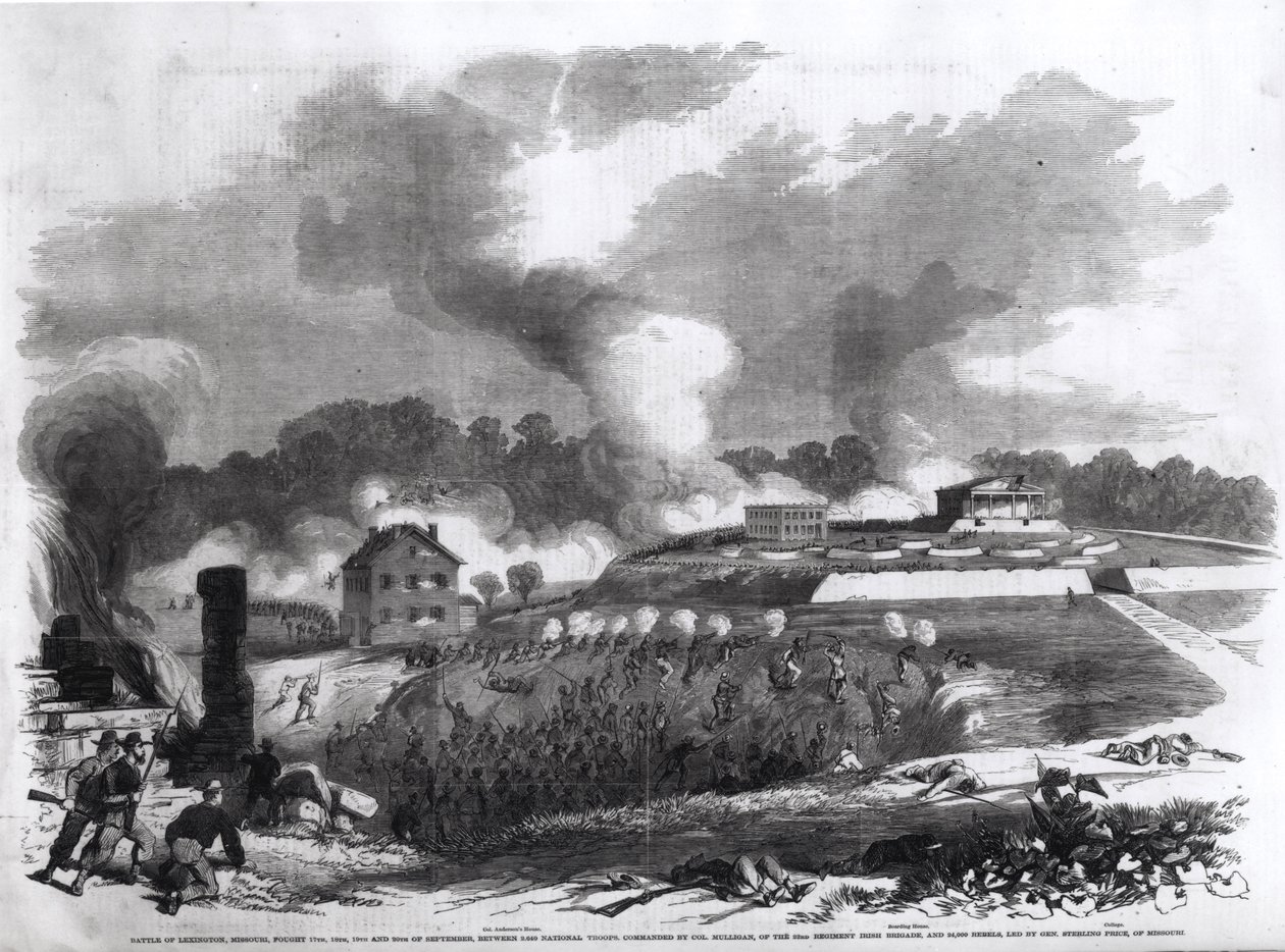 Slaget vid Lexington, Missouri, 17-20 september 1861, ur "Frank Leslie