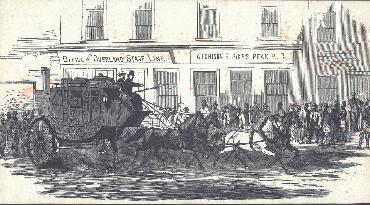 The Butterfield Overland Mail Coach, publicerad i Harper