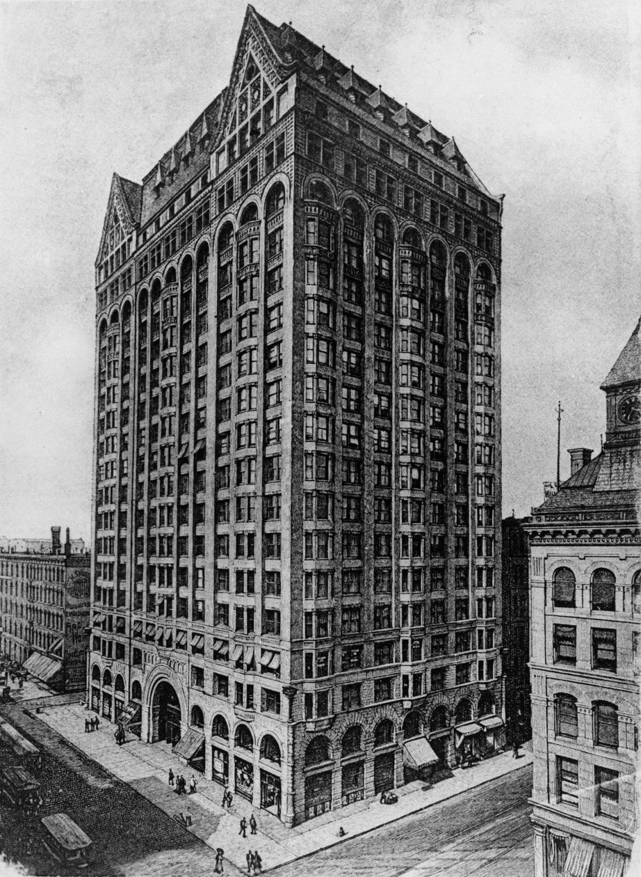 Capitol Building, även känd som Masonic Temple, Chicago, 1892-1939 av American School