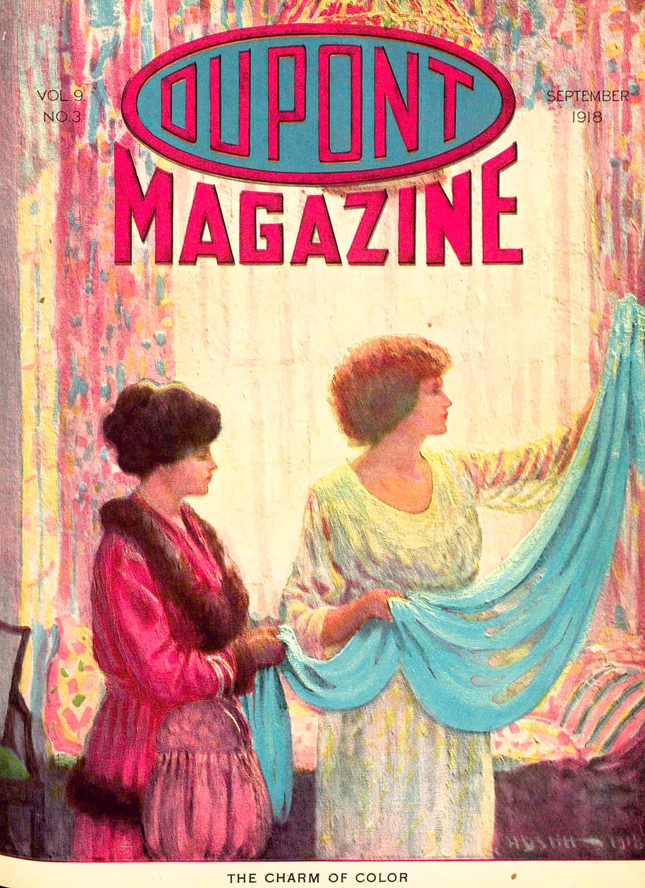 The Charm of Color, framsidan av DuPont Magazine, september 1918 av American School