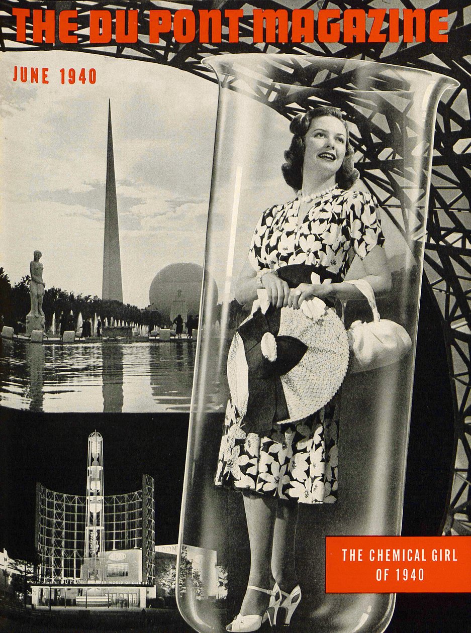 The Chemical Girl, framsidan av DuPont Magazine, juni 1940 av American School