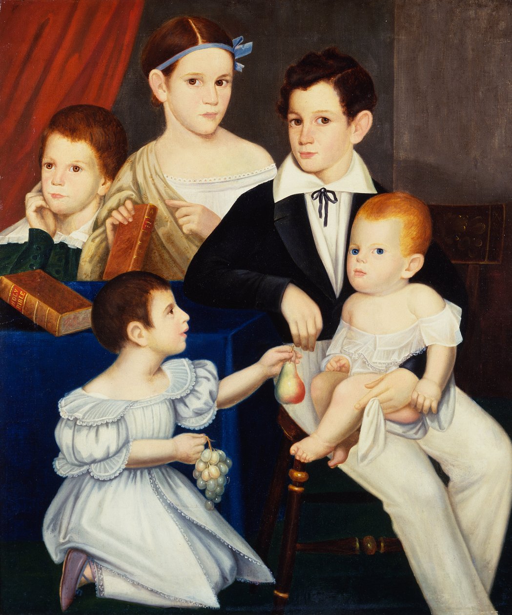 The Children of Dr.Elias Ogden, Natchez, Mississippi (olja på duk) av American School