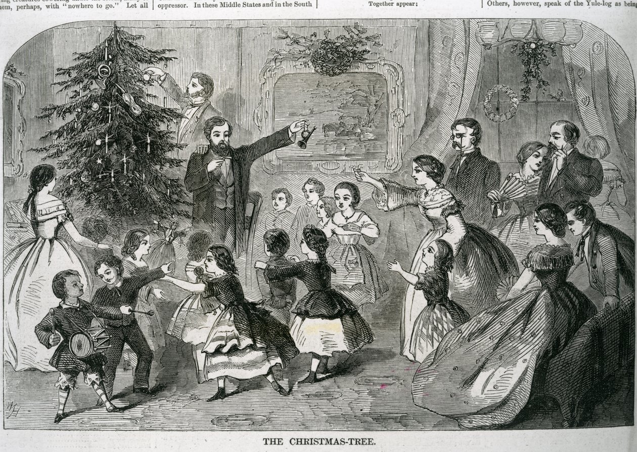 Julgranen, illustration från "Harper