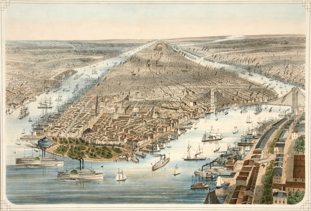 Staden New York, pub. 1876 av American School