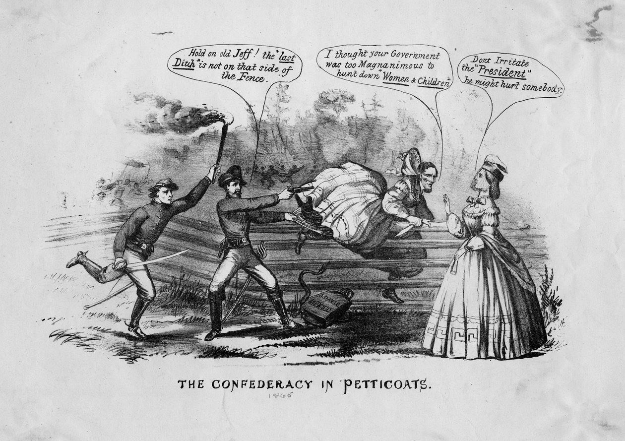 Konfederationen i underkjolar, c.1865 av American School