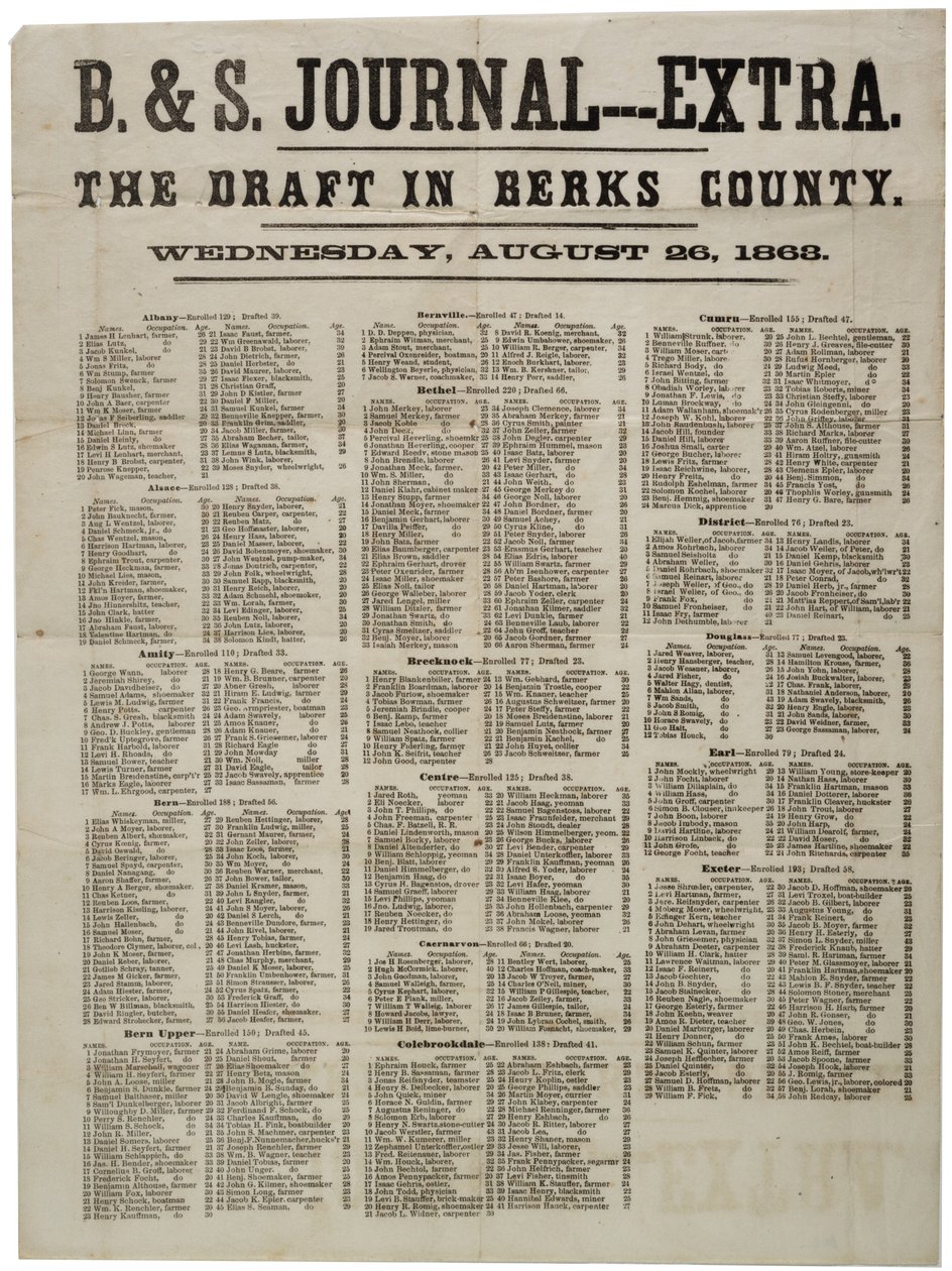 Utkastet i Berks County, 26 augusti 1863 av American School