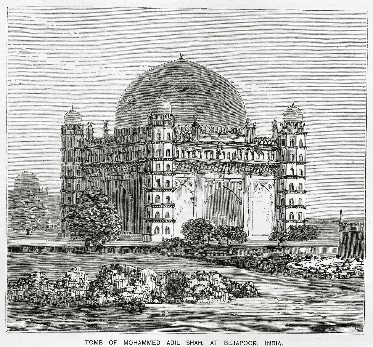 Gol Gumbaz, grav av Mohammed Adil Shah II, byggd 1659 av American School