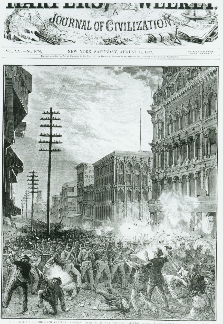 The Great Strike: The Sixth Maryland Regiment kämpar sig igenom Baltimore, från 