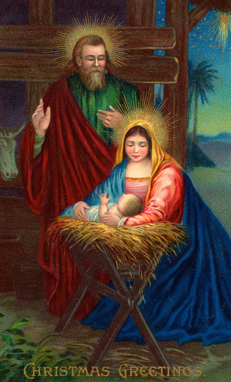 Den heliga familjen med Jesusbarnet av American School