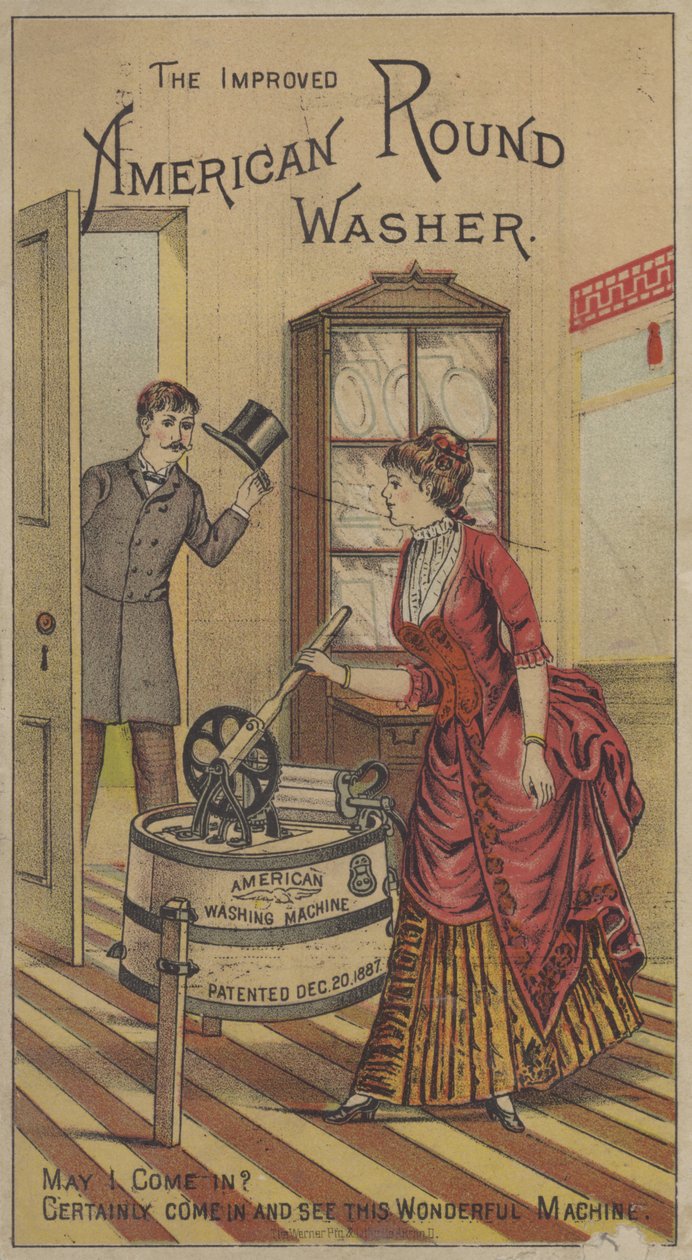 Den förbättrade amerikanska runda brickan (chromolitho) av American School
