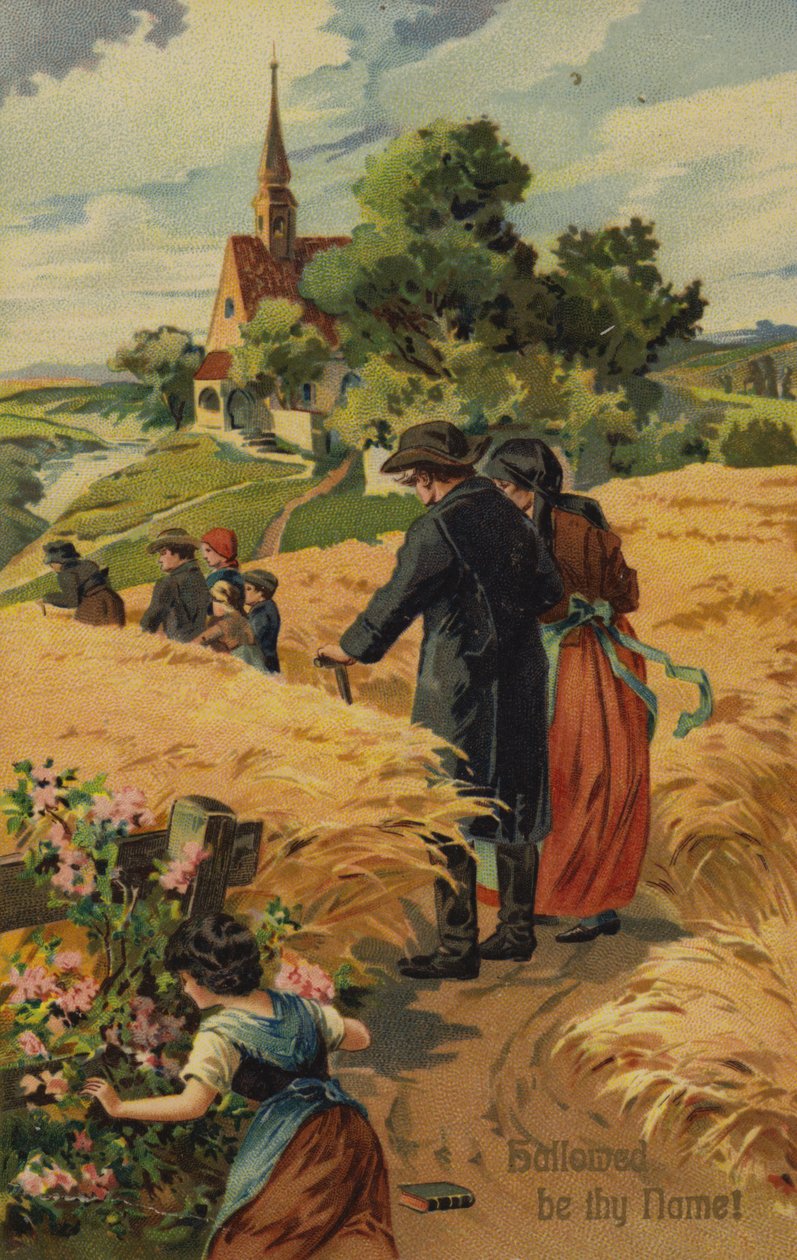 Herrens bön, helgat varde ditt namn (chromolitho) av American School