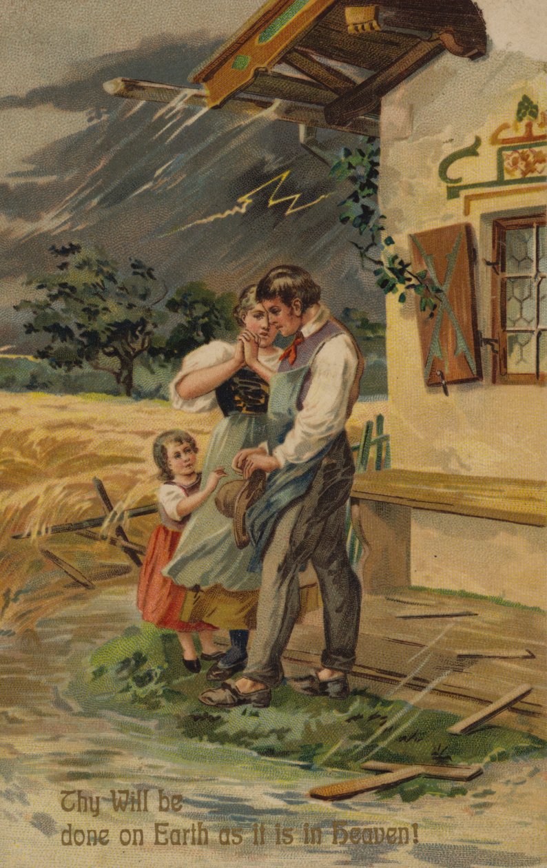 Herrens bön, Ske din vilja såsom i himmelen så ock på jorden (chromolitho) av American School